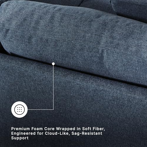 Image of Signature Design by Ashley Modmax Swivel Glider Recliner Chair, Ink Blue