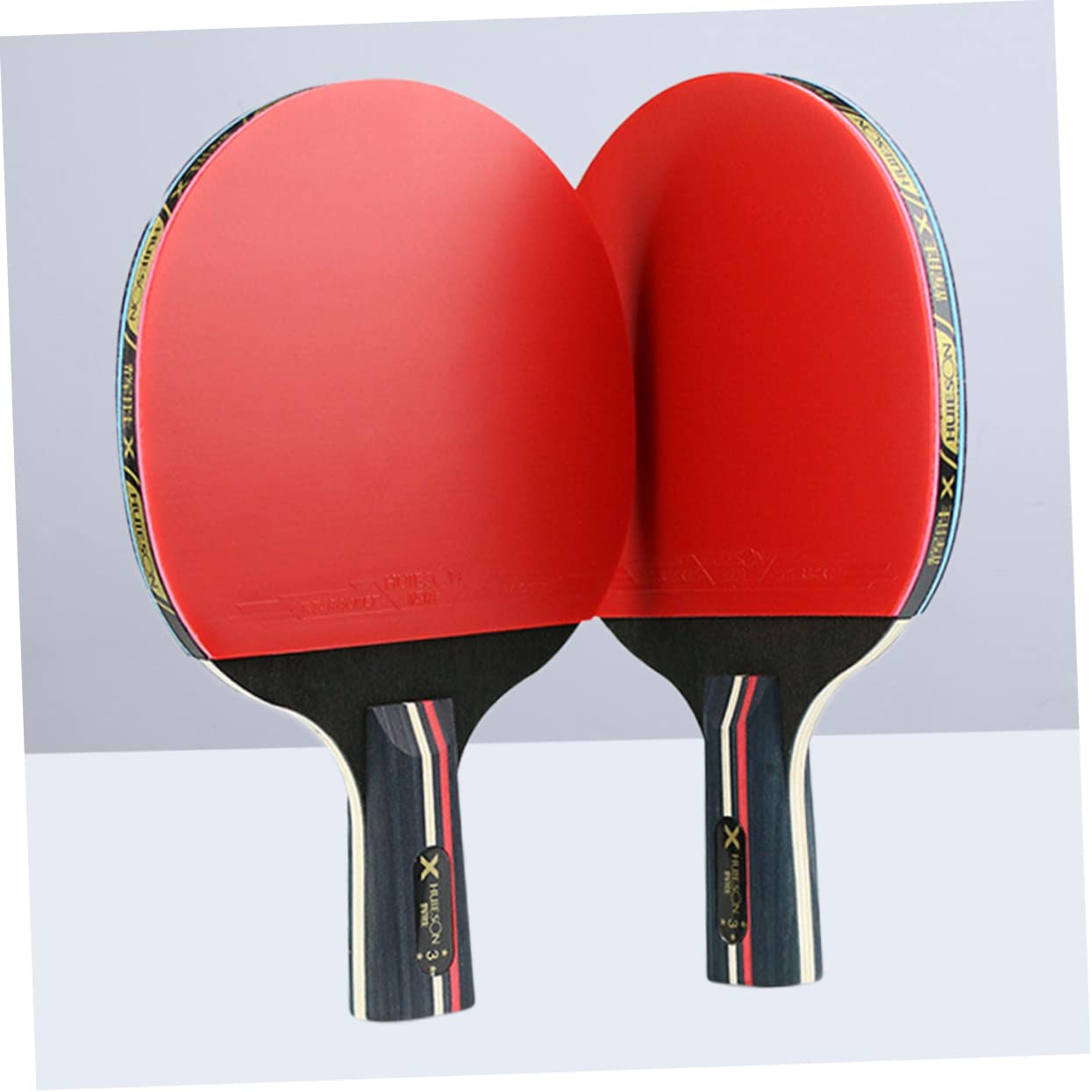 KICHOUSE Portable Table Tennis Set 2pcs Professional Pong Rackets Fast Speed Fine Control for Indoor/