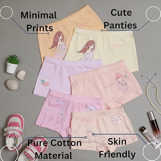 Image of Little Swag Cotton Panties for Baby Boys Kids Boyshorts Underwear Drawer with Minimal Prints Everyday Wear Boxers, Innerwear for Little Ones