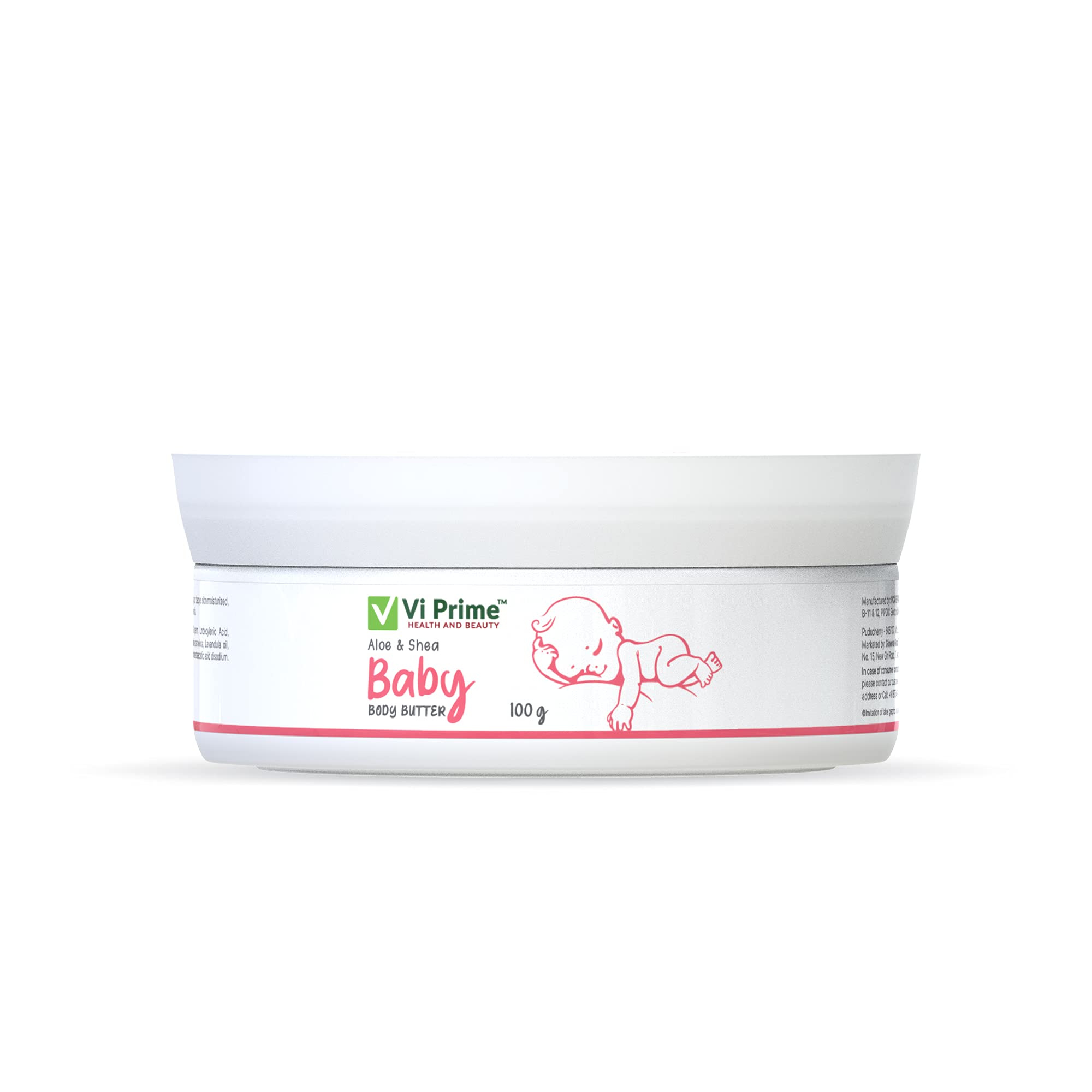 Vi Prime Baby Body Butter enriched with Natural Ingredients Aloe vera Gel and Shea Butter for Moisturizing Cream For Face & Body| Daily Care Lotion with Organic Gentle on Delicate Skin – 100 Ml