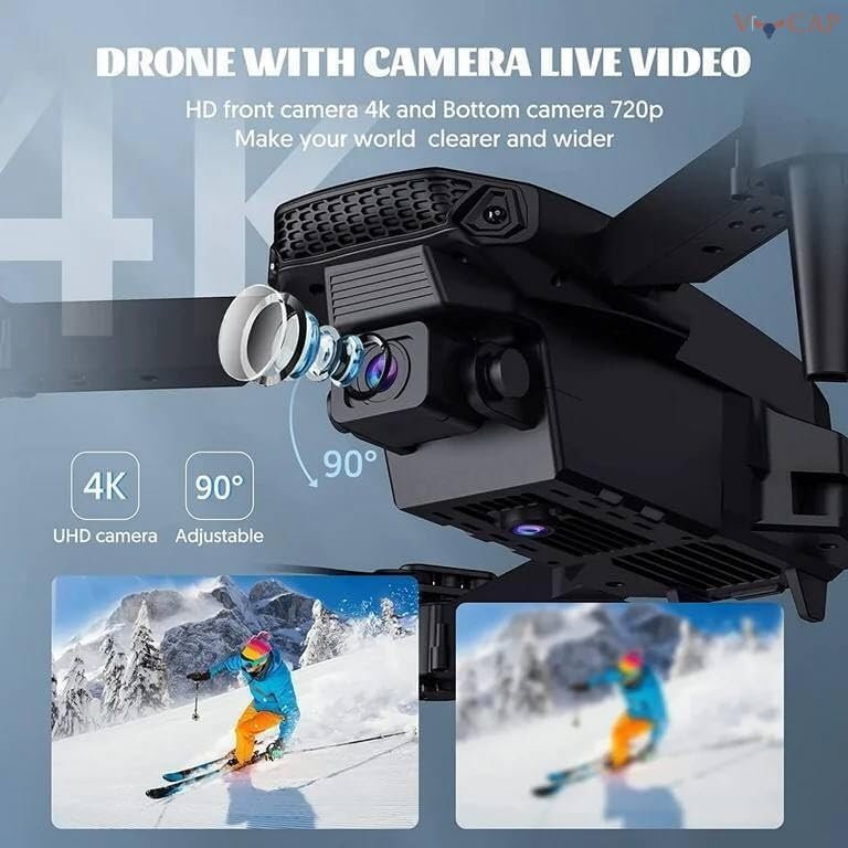 Image of fOlDaBlE-DrOnE-WiTh-hQ-WiFi-cAmErA-ReMoTe-cOnTrOl-fOr-kIdS-QuAdCoPtEr-wItH-GeStUrE-SeLfIe-fLiPs-bOuNcE-MoDe-aPp-oNe-kEy tAkE-OfF-mUlTiCoL (E88 1)