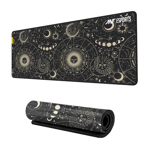 Image of Ant Esports Universe Unique Mouse Pad Gaming Mouse Pad Extended Mouse Mat for Mouse Keyboard with Stitched Edges Waterproof Non-Slip Base Mousepads for Office Home Shop Gaming Extra Large Black