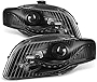 ACANII - For [Halogen Model] 2006-2008 Audi A4 S4 B7 R8 Style LED DRL Projector Headlights Headlamps Pair Set Left+Right