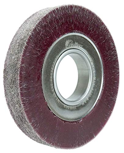 Image of Weiler 35160 6 inch Polyflex Encapsulated Wide Face Crimped Wire Wheel, .0118 inch Steel Fill, 2 inch Arbor Hole, Made in The USA