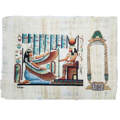 Papyrus égyptien peint à la main, art traditionnel de Louxor personnalisé