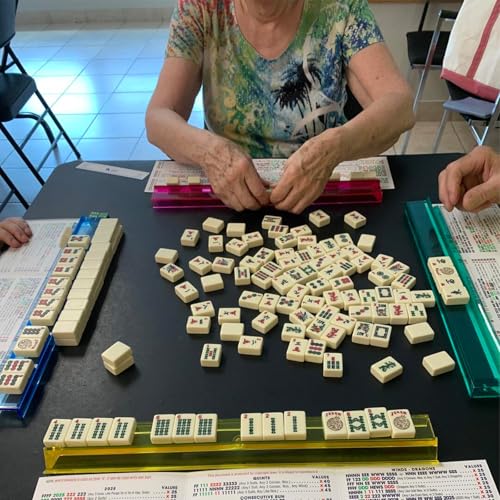Soportes acrílicos transparentes para Mahjong, 4 piezas miniatura 6
