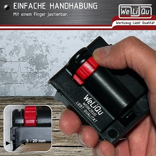 WELIQU Abstandhalter 5-20mm - 6 Stück - Der einstellbare Abstandskeil zur Verlegung von Laminat, Vinyl und Parkett - Nie mehr verrutschende, kippende Montagekeile/Holzkeile