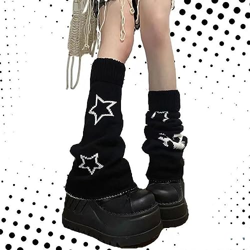 Leg Warmers Star Pattern Knitted Leg Warmers Y2k Kawaii Socks Harajuku Fairycore Clothing for Teen Girls2