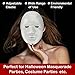 FX Lot of 24 Masks White Plastic Full Face Decorating Craft Halloween School