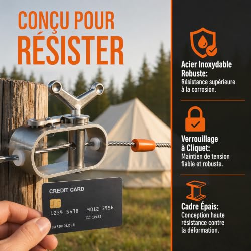 Tendeur Fil à Linge Extérieur, Bekecidi 4 Pièces Tendeur Corde en Alliage d'Aluminium, Tendeur Grillage Anti-Rouille, Tendeur Cable pour Corde à Linge, Étendoir Extérieur – vue 8