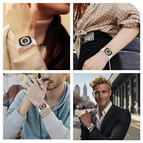 Magnetic Band Compatible with Apple Watch Ultra 3/2/1 Band for Men 38mm 40mm 41mm 42mm, Silicone Sport Waterproof Loop Strap Magnet Link for iWatch Series SE 11 10 9 8 7 6 5 4 3 2 1 — view 5