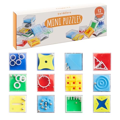 THE TWIDDLERS - Set de 12 Mini Juegos de Rompecabezas/Puzzle Juegos con Diferentes Niveles/Juego Educativo para Desarrollar Habilidades Motrices