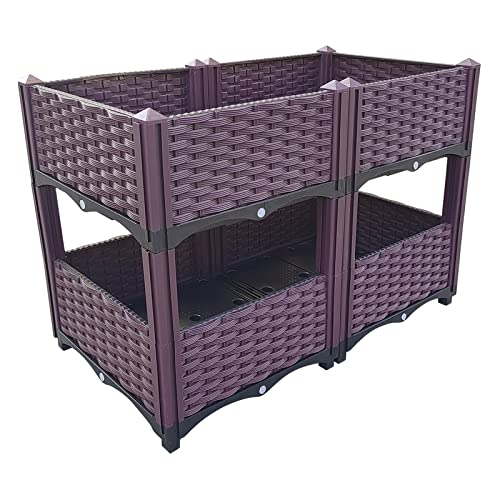 HOMIZEN Hochbeet Blumenbeet Hochbeete-Kit für Garten Pflanzbeet Kunststoff Blumenbeet Blumentöpfe Garten-Kit