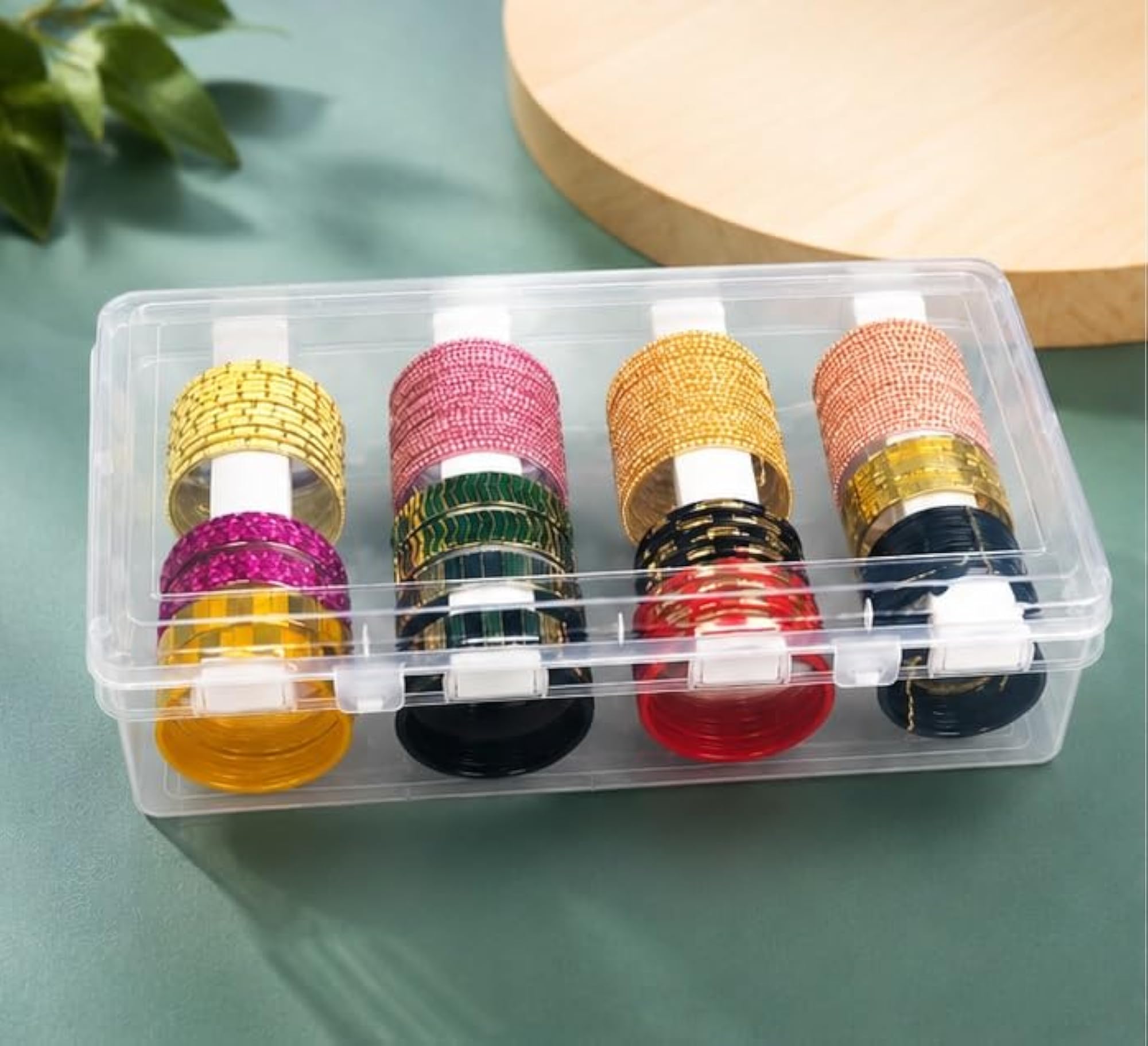Transparent Bangle Organizer for Travel, Portable Storage