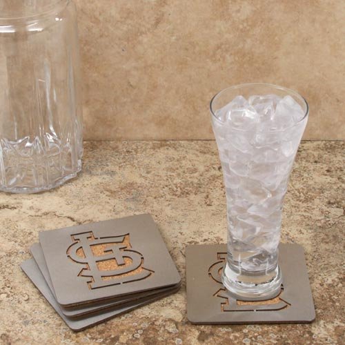 MLB St. Louis Cardinals Boasters, Heavy Duty Stainless Steel Coasters, Set of 4