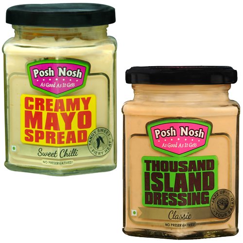 Posh Nosh Sweet & Tangy Combo Pack of Eggless Sweet Chilli Mayonnaise