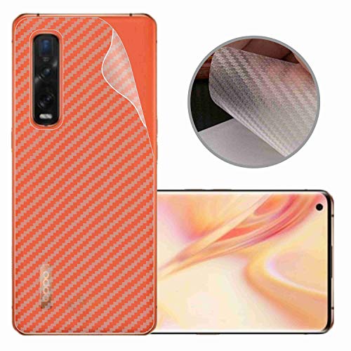 Image of Compatible with Oppo Find X2 Pro Back Screen Protective Film Carbon Fiber Skin Transparent Screen Guard Sticker