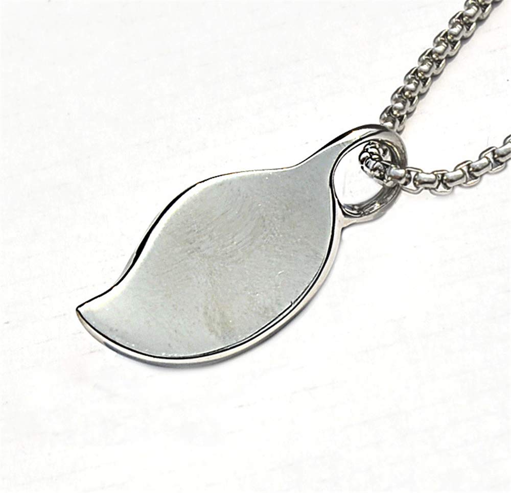 PAMTIER Collier pour Homme Femme Acier Inoxydable avec Pierre Pendentif en Forme de Larme Collier