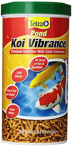 TetraPond Koi Vibrance 4.94 Ounces, Soft Sticks, Floating Pond Food (16359)