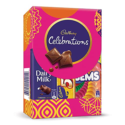 Image of CraftVatika Herbal Holi Lite Perfumed Lite Colours with Cadbury Celebration Chocolate Pack, Holi Colour with Chocolate Combo Pack Gift (Type 1)