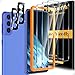 [3+2 Stück] UniqueMe Kompatibel mit Samsung Galaxy S21 Fe Schutzglas 3 Stück Schutzglas mit Positionierhilfe und 2 Stück Kameraschutz, [9H Härte] [Kratzfest] HD Klar Schutzglas S21 FE 5G Displayschutz