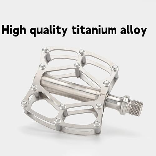 Miniatura 6 de Pedales de bicicleta de montaña, pedales de bicicleta antideslizantes ultraligeros de aleación de titanio, pedales MTB, pedales planos de bicicleta,