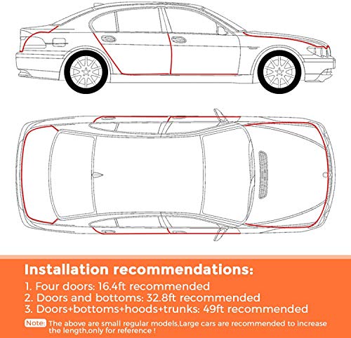 Autokantenschutzleiste, CTRICALVER 5M Transparent Autokantenverkleidung kfz türkantenschutz U-förmiger Autoklappen-Türkantenschutz, passend für SUV-Limousine MPV und die meisten Modelle