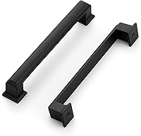 Ravinte 10 Pack Matte Black Cabinet Pulls - 5 Inch (128mm) Hole Center Zinc Alloy Drawer Handles for Kitchen, Cupboards, Dressers