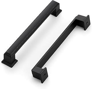 Ravinte Hardware 10 Pack Matte Black Cabinet Pulls, 5 Inch (128mm) Hole ...