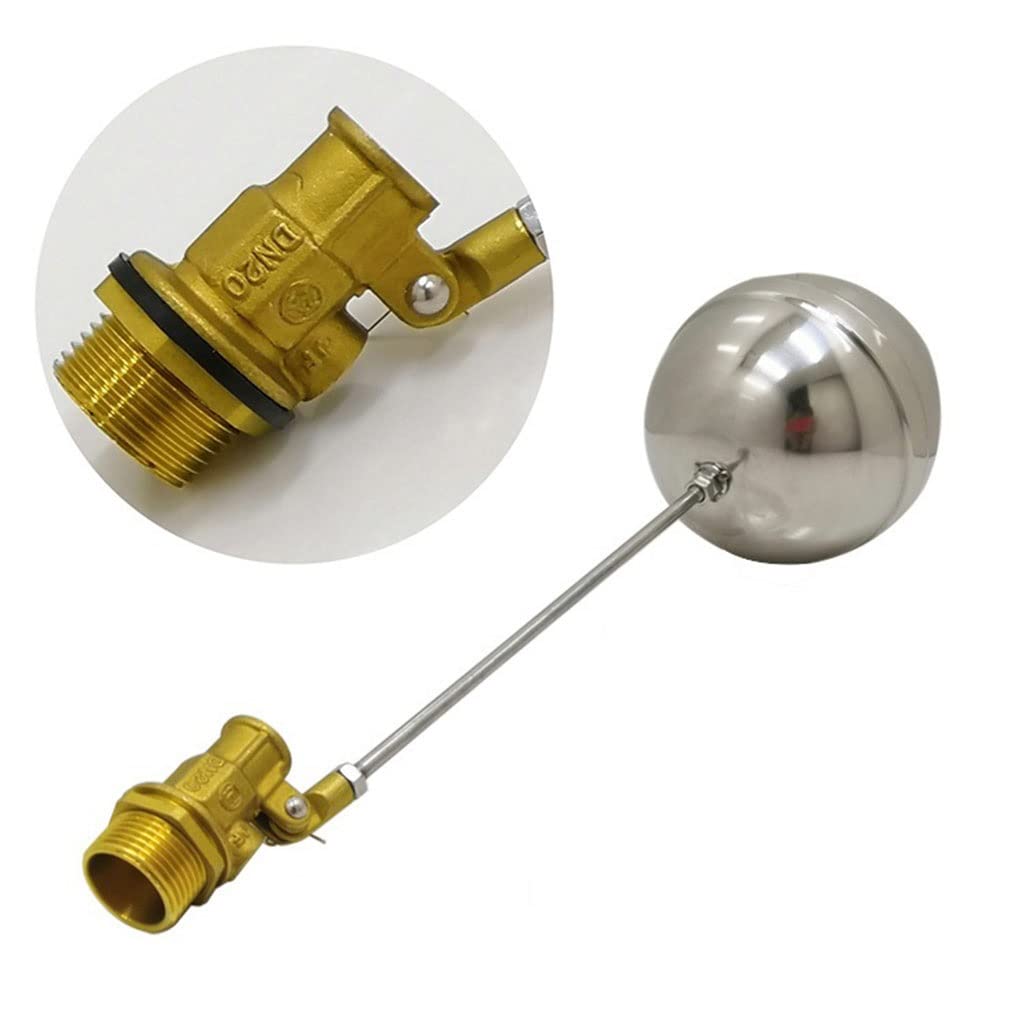 Zawór kulowy pływający do zbiornika na wodę, 1/2" 3/4" 1" Zawór pływakowy mosiężny, zawór toaletowy ze stali nierdzewnej z trzpieniem stożkowym, zawór kulowy do spłuczki/zbiorników wyrównawczych z kon