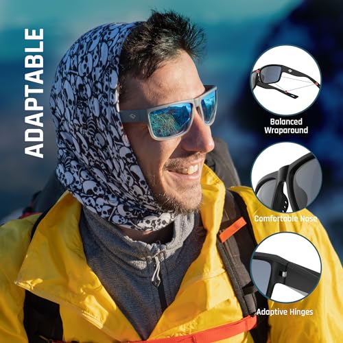 Image of TOREGE Polarized Sports Sunglasses for Men and Women Cycling Running Golf Fishing Sunglasses TR26