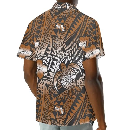 Mens Hawaiian Shirt Short Sleeve Vacation Outfits Button Down Aloha Shirt for Beach 2XS-7XL3