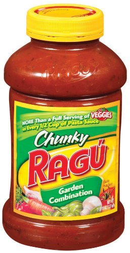 Image of Ragu Pasta Sauce, Chunky Garden Style, Garden Combination, 45 Ounce Bottles