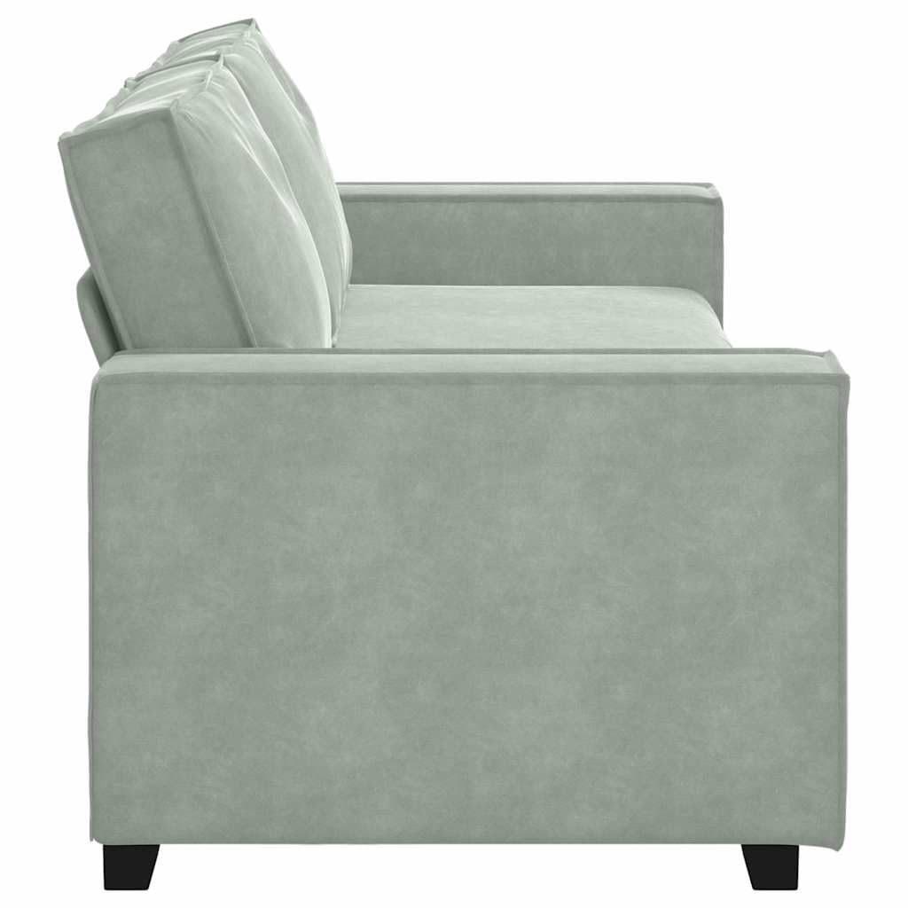 Sofá de 3 plazas Terciopelo Gris Claro 220x78x84 cm