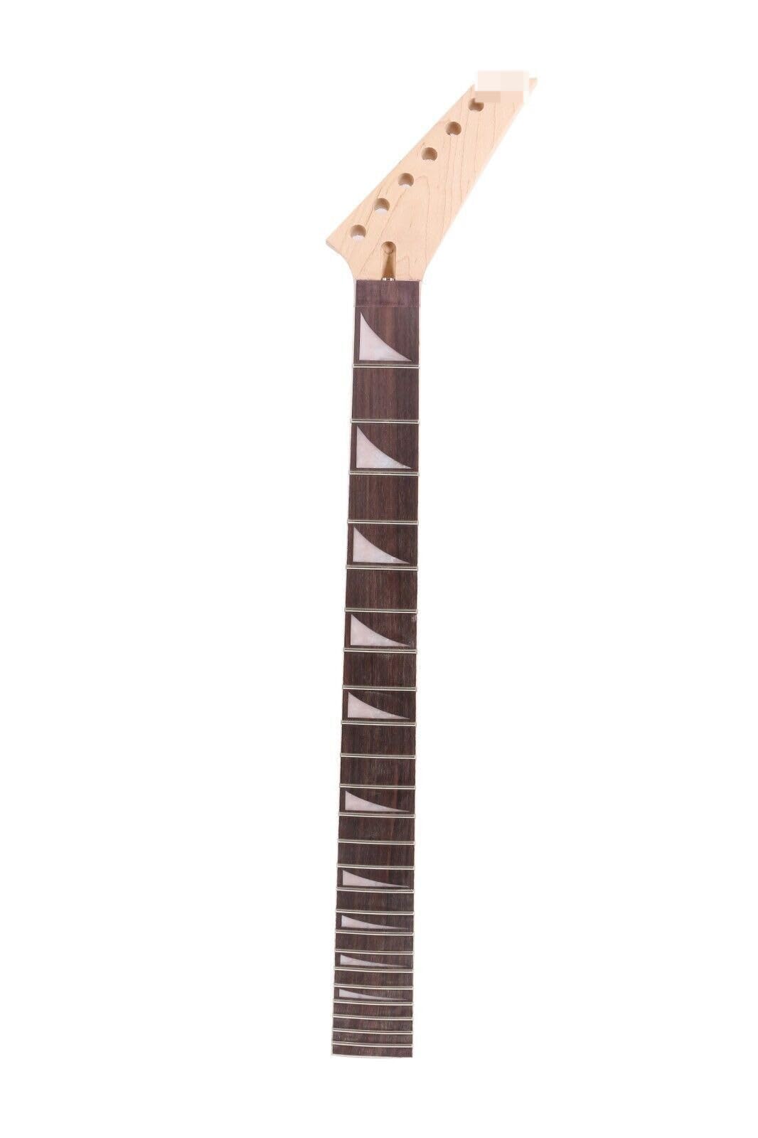 Gitarren-Jackson-Stil, anschraubbarer Ahornhals mit 24 Bünden, 64,8 cm, Palisander-Griffbrett-Hals, eingelegte Gitarrenteile, Ersatz (24 Bünde, 64,8 cm)