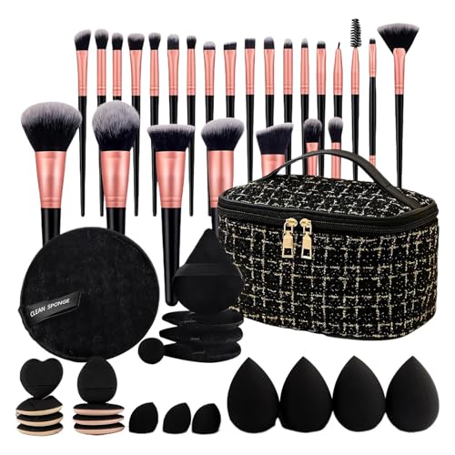 Juego de brochas de maquillaje - Pinceles para sombra de ojos y colorete para el maquillaje, idea regalo para esposa, hija o madre