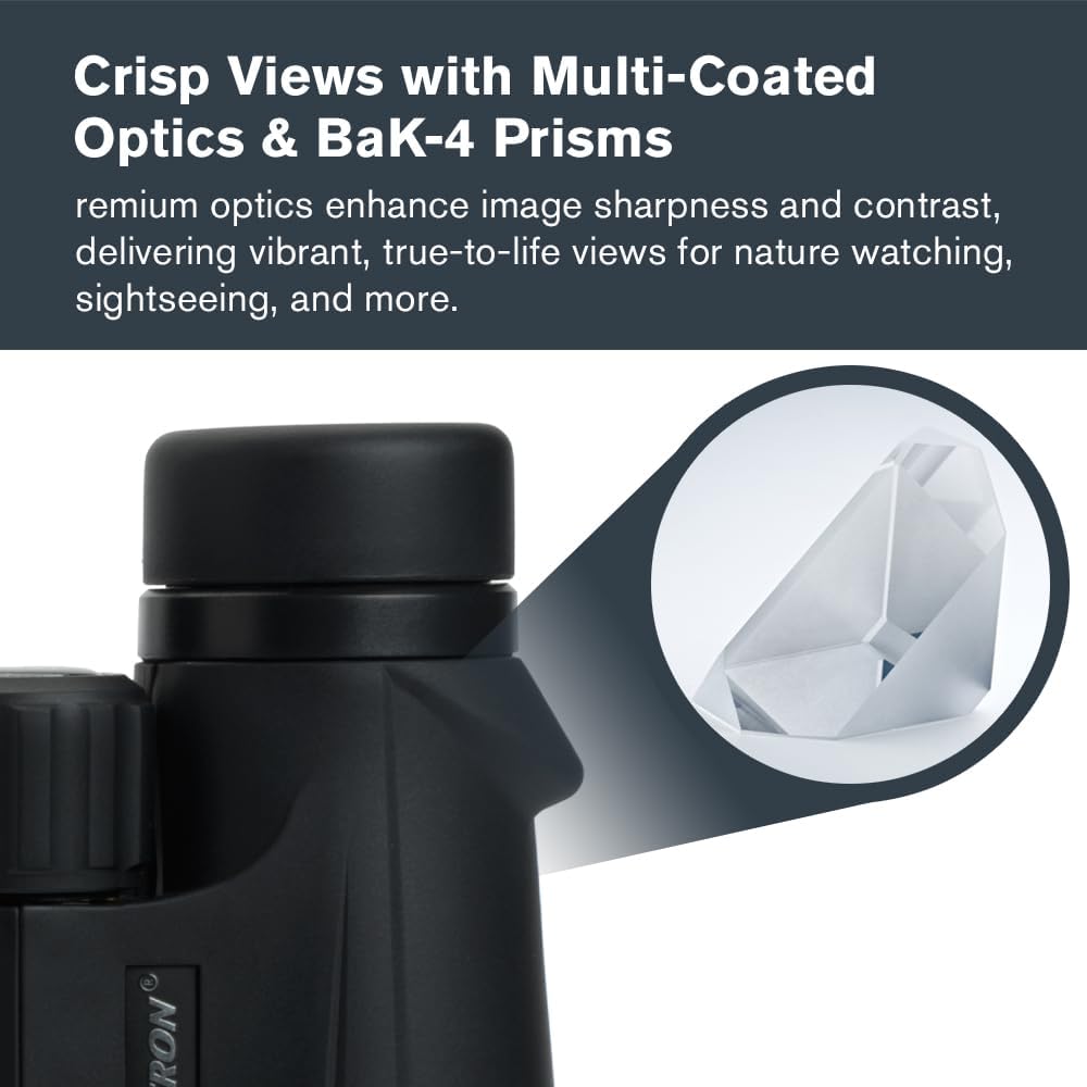 Celestron - Outland X 10x50 Binoculars – Ideal for Birding and Outdoors – 50mm Objective Lenses – 5.6° Field of View – BaK-4 Prisms – Multi-Coated – Waterproof and Fogproof - Image 4