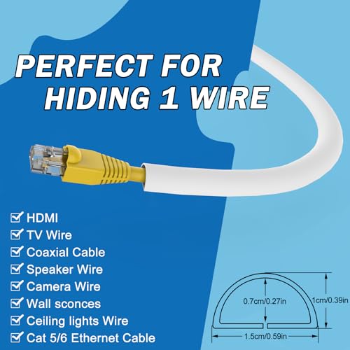 Wall-Cord-Hider-118-Inch-Self-Adhesive-Wire-Cover-Raceway-for-Walls-Flexible-PVC-Cable-Concealer-for-Home-and-Office-W059-H039in-White