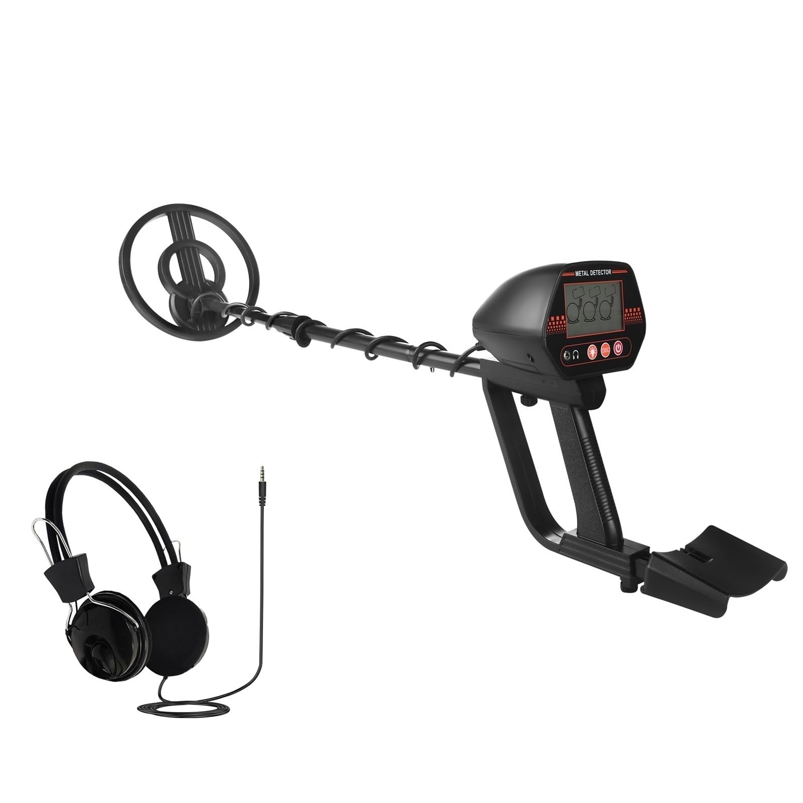 Metal Detector Sotterraneo Alta Sensibilità Gioielli Tesoro Oro Rilevatore Di Monete Impermeabile For Rilevamento Metalli Bambini Adulti Rilevamento Sensibile Precisione(4070 With headphones)