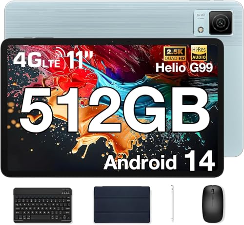 DOOGEE T40 Tablet con Teclado, Tablet 11 Pulgadas 20GB RAM 512GB ROM/2TB, Helio G99 2.5K FHD+Tableta...