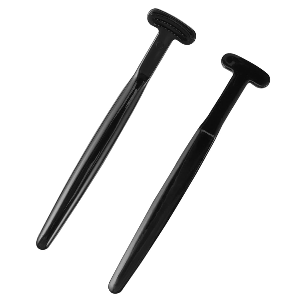 SEWOART 2Pcs Charcoal Ergonomic Oral Care Brush Scraper for Fresh Breath and Cleaning Black Color for Daily Use