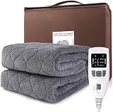 manta termica electrica para masajes Protección de sobrecarre para prevenir las quemaduras. Protección de sobrecalentamiento de control remoto, medición de temperatura inteligente, deje de calentar automáticamente para alcanzar la temperatura cuando se especifica. Cuando la temperatura exceda 60 °, el dispositivo se apagará automáticamente y