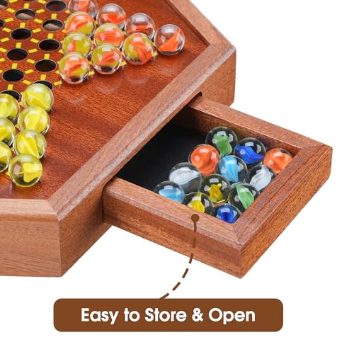 Juego de mesa chino de madera clásico con almacenamiento miniatura 4