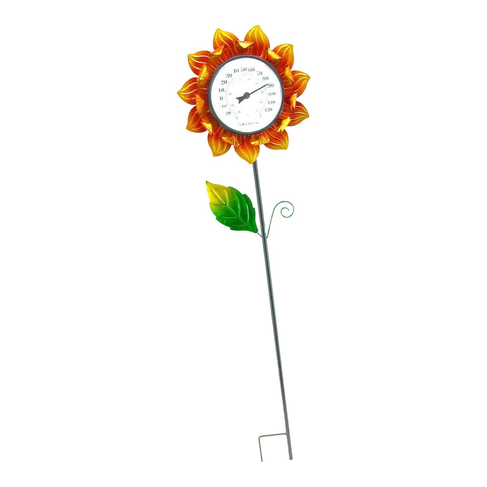 LOVIVER Outdoor Thermometer Shape Accurate Measurement Replacement Garage Patio Window Greenhouse Garden Metal Decorative