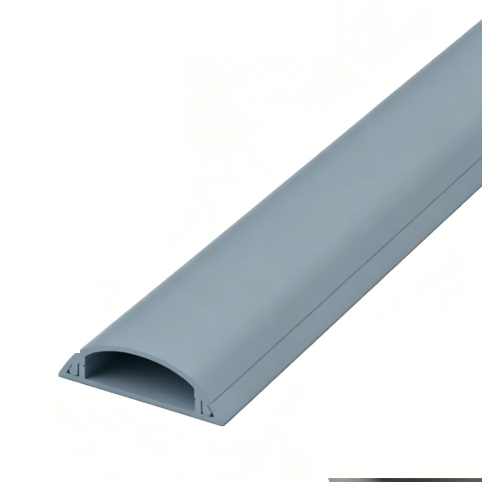 Copricavi autoadesivi in PVC per Cavi a Pavimento, Protezione per Cavi Grigia, 4,7x1,5 cm (1,8x0,6 Pollici), Soluzione Durevole per la Gestione dei Cavi, Organizer per Cavi Anti-groviglio