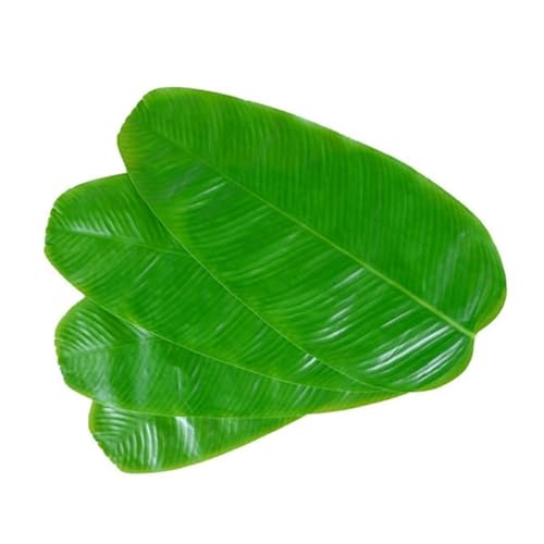 KICHOUSE Banana Leaf Placemat Set 10Pcs Simulated Plant Table Mats