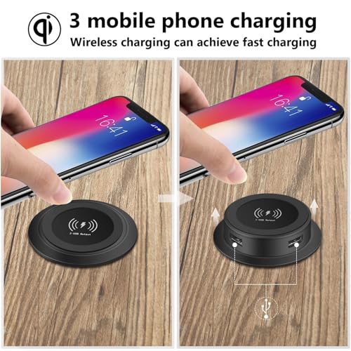 USB invisible wireless charging oculto para mesas y escritorios 7