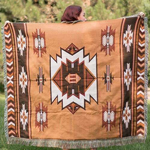 CCHYF Aztec Throw Blanket Native American Blanket Southwestern Boho Decor Reversible Woven Tassels Mexican Blankets and Throws for Couch Bed Chair Wall Livingroom Outdoor Travel Brown 63"x87" - Cosy Home Interiors CCHYF Aztec Throw Blanket Native American Blanket Southwestern Boho Decor Reversible Woven Tassels Mexican Blankets and Throws for Couch Bed Chair Wall Livingroom Outdoor Travel Brown 63"x87" - Image 3
