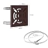 Universal Vertical Pole Mount Adapter with 2 Loops Brown Stainless Steel Wall Mounting Bracket for CCTV Security Camera Ptz Dome Indoor Outdoor AP Access Point Client CPE (2 Pack)
