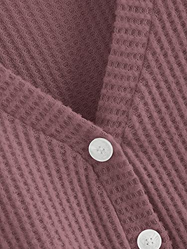Image of SweatyRocks Women's Long Sleeve Button Front V Neck Soft Cardigan Sweaters